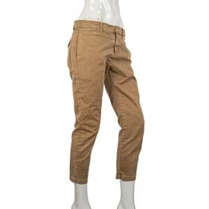 NILI LOTAN Women's Size 4 Slim chino Pants Khaki tan Made in USA